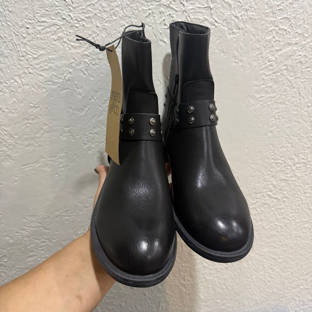 Frye & Co. Women's Conley Stacked Heel Booties – Black, Size 8.5M (New)